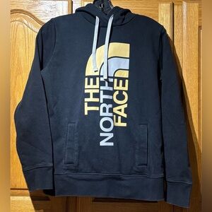 The North Face Black Hoodie with Gold Accents Women’s Medium EUC